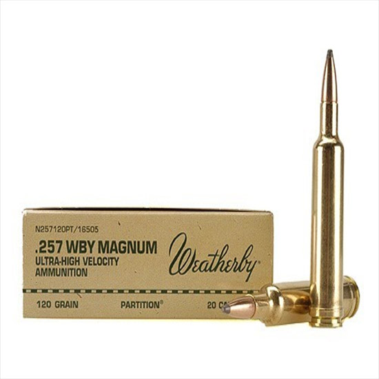 WBY AMMO 257WBY 120GR NOSLER PARTITION - Sale